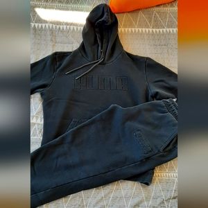 Puma Hoodie and Sweatpants Men's Medium Black